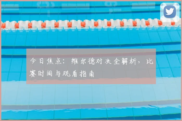 今日焦点：维尔德对决全解析，比赛时间与观看指南